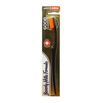 Beverly Hills Formula Toothbrush 6008 Filaments 1 pc Μαύρη Λαβή και Πορτοκαλί/Μαύρο/ Κόκκινο/Κίτρινο/Ροζ Βουρτσάκι